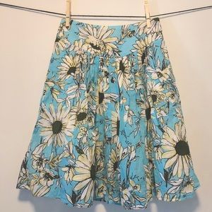 Light Blue Circle Skirt w/ POCKETS
